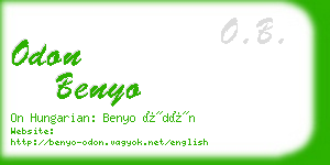 odon benyo business card